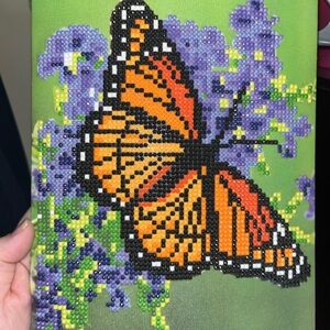 Vibrant Butterfly Diamond Art Kit - Orange and Black